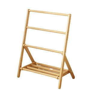 <b>Clothes</b> <b>Rack</b> Foldable Standing Walnut Color Space Saving Bedroom Clothing Organizer Rectangle Shape - Product Image 5