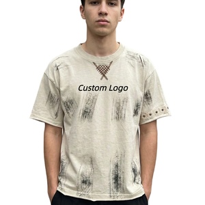 เสื้อยืดผ้าฝ้ายหนานุ่ม ระบายอากาศดี ใส่สบาย เหมาะกับการวิ่งกลางแจ้งในฤดูร้อน ราคาประหยัด รุ่น TKAN910D สไตล์วินเทจ ล้างสีแบบแอซิดวอช ทรงโอเวอร์ไซส์ รับสั่งทำ - Product Image 1