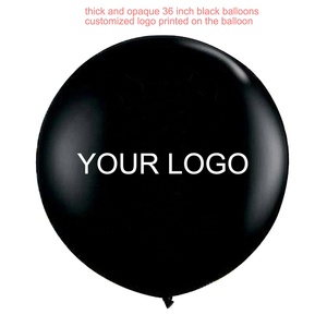 Grand ballon géant de 36 pouces en latex, personnalisé avec logo, pour décoration de fête, hélium, révélation du sexe de bébé, surprise, ou révélation du sexe du bébé par un développeur. - Product Image 4