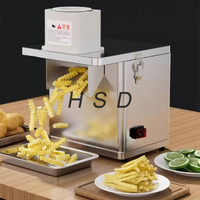 Commerciële elektrische automatische keukenmachine, multifunctionele groentesnijmachine voor aardappelchips en geraspte wortelen