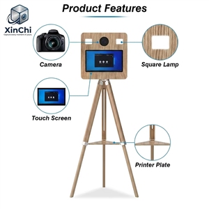 Photomaton rustique en bois avec éclairage automatique et impression instantanée DNP <span class=keywords><strong>QW410</strong></span> pour mariage et fête - Product Image 3