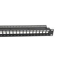Panneau de brassage vide déchargé 19 "1U FTP 24 ports RJ45 CAT.5E/CAT.6/CAT.6A Panneau de brassage vierge