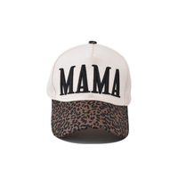 Casquettes de baseball à visière pré-courbée, profil haut, 5 panneaux, bicolores, avec logo brodé personnalisé, vente en gros