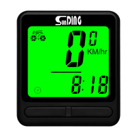 Speedometer sepeda lampu belakang cerdas tahan air, Speedometer portabel layar LED nirkabel komputer sepeda