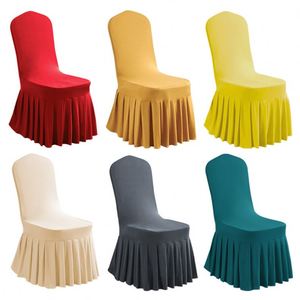 Housse de chaise élégante de couleur unie avec rayures à motifs pointus pour mariage, banquet, hôtel – Vente en gros, approvisionnement direct - Product Image 4