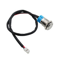 Interrupteur à bouton-poussoir en acier inoxydable 3A, étanche IP67, 12 mm, autobloquant, avec cordon, LED 12V