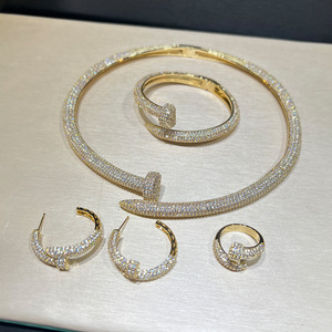 XILIANGFEIZI Conjunto de joyas Cobre Circón Transfronterizo Superventas Lujo, Collar de gama alta de moda - Product Image 6