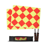 Drapeau d'arbitre de football, drapeau de juge de touche, drapeau de patrouille pour matchs sportifs, drapeaux d'arbitre de football avec sac