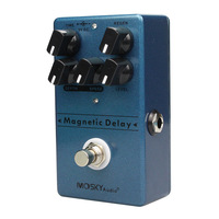 Mosky Pédale d'effet de guitare magnétique Echo Delay True Bypass électrique 5 boutons Pièces détachées de guitare Pédales de distorsion Pédale Overdrive