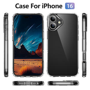 <span class=keywords><strong>Coque</strong></span> de téléphone hybride antichoc en TPU souple <span class=keywords><strong>renforcé</strong></span> aux coins et acrylique rigide transparent pour <span class=keywords><strong>iPhone</strong></span> 17 Air 16 Plus 15 14 Pro Max - Product Image 1