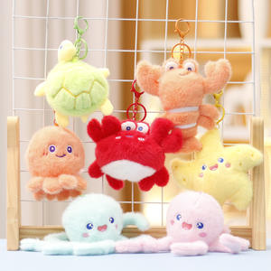 CHENXI Colgante de Peluche Personalizado de Animales Marinos de Algodón, Llavero de Peluche de Langostas y Cangrejos para Regalo Promocional - Product Image 1