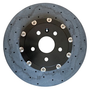 Kit <span class=keywords><strong>Freni</strong></span> <span class=keywords><strong>Anteriori</strong></span> con Disco in Ceramica al Carbonio da 380mm 32mm per Tesla S Plaid dalla Fabbrica Hsingyik - Product Image 1