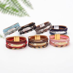 Beaded <b>Leather</b> <b>Bracelet</b> Flexible Payment Terms Carbon Fiber Inlay Holiday Gift for Women Lightweight Comfort Fit - Product Image 2