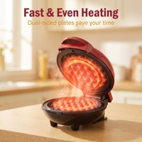 Mini gaufrier électrique compact antiadhésif pour la maison, idéal pour le petit-déjeuner des enfants