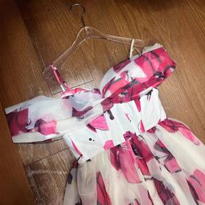 2025 printemps été bohème robe femmes élégant hors de l'épaule Sexy col en v mi-longueur taille haute fleur imprimé fête - Product Image 4