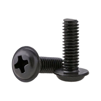 Tornillo de Cabeza Cruzada PWM con Arandela, Tornillo de Cabeza Redonda con Tornillo Mediano, Tornillo para Caja de Ordenador M5 Negro