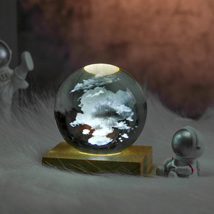 Pha Lê Trang Trí Thời Trang Sáng Tạo Thủy Tinh Bóng Bán Buôn 3D Bên Trong Khắc Thiết Kế Phong Cách Ánh Sáng Ban Đêm Trang Trí Nội Thất Bài Viết - Product Image 6