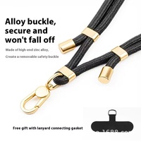 Lanière de Téléphone Portable en Nylon Réglable Universelle Courte Tour de Cou Chaîne Charm Bandoulière Compatible avec Tous les Smartphones