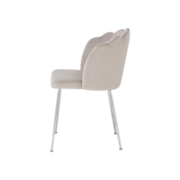 Mobilier de maison design velours passepoil doux coussin mobile loisirs accent canapé pivotant or métal salle à manger chaise