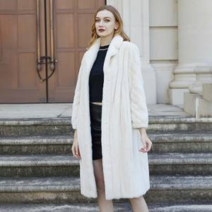 Cappotto invernale da donna in vera pelliccia nuovo Design squisito in <span class=keywords><strong>visone</strong></span> classico senza tempo - Product Image 2