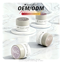 YezeColour Marque Privée OEM ODM 46 Teintes Gel UV Haute Pigmentation Nude en Pot Sans HEMA ni TPO, Lisse et Soyeux pour Manucure Professionnelle