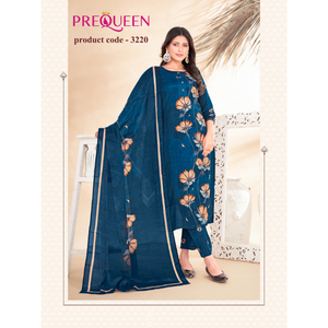 Conjunto de Kurti de Algodón para Mujer, Estampado Digital Étnico, Corte Holgado, Secado Rápido, con Dupatta, para Diwali, Bodas y Fiestas, India, Pakistán - Product Image 6