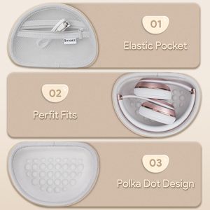 Étui pour écouteurs Beats <span class=keywords><strong>Solo3</strong></span> / Solo 4, sac de rangement rigide portable pour voyage (blanc) - Product Image 3