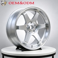Rines de Aleación de Seis Radios de Grado Aeroespacial de 17-18 Pulgadas 5x114.3 (5x4.5) para Honda Civic, Accord, Toyota Camry