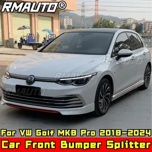 Kit de Carrocería para VW Golf MK8 Pro 2018-2024, Spoiler Delantero Blanco-Rojo Estilo ABT, Divisor de Parachoques Delantero, Accesorios para Auto - Product Image 1