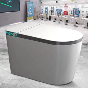 Ensemble Abattant <span class=keywords><strong>de</strong></span> Toilettes Chauffant Intelligent avec Capteur, Toilettes <span class=keywords><strong>de</strong></span> Luxe en <span class=keywords><strong>Céramique</strong></span> à Siphon en S, Lavabo Rond et Toilettes Portables <span class=keywords><strong>de</strong></span> Luxe - Product Image 4