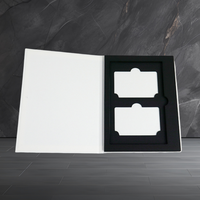 Boîte de carte de visite NFC personnalisée avec logo rectangulaire en relief, emballage de carte de crédit VIP, boîte cadeau pour carte de crédit NFC