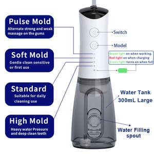 90S 8B Cepillo de Dientes con <span class=keywords><strong>B</strong></span> Integrado Well Shine Water Pick Flosser Recargable Pro 911 Portátil IPX7 Impermeable 350ml 3 Modos - Product Image 6