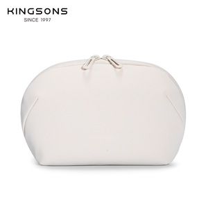 Kingsons Cosmetic Bag Multi-Function Zipper Makeup Storage Pouch Everyday Use Solid Color - Product Image 3