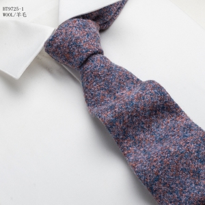 Corbata de lana personalizada con patrón de cuadros de puntos coloridos <span class=keywords><strong>pequeños</strong></span>, corbata tejida de lana <span class=keywords><strong>para</strong></span> trajes embalados en fábrica de corbatas de regalo - Product Image 4