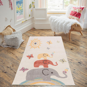 <span class=keywords><strong>Tappeto</strong></span> per <span class=keywords><strong>Bambini</strong></span> Personalizzato con Nuovo Design Elefanti, Ecologico, Lavabile, Antiscivolo, 3mm Nylon/Poliestere JACKSON Classic - Product Image 2