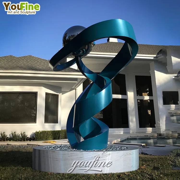 Custom Size Modern Outdoor Luxurious Stainless Steel Commercial Sculpture