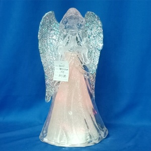 Decorazioni Natalizie con Ali di Gretel, Statuette di <span class=keywords><strong>Angeli</strong></span> in Acrilico con Luce per Decorazioni Familiari, Angelo LED/Ornamento Natalizio - Product Image 4