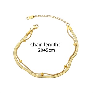 Neue Sommer Strandmode Edelstahl Bambus Herz Kreuz Schmetterling Exquisiter Schmuck Fußkettchen Wasserdicht 18K Gold PVD Schmuck - Product Image 3
