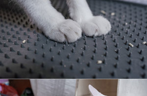 Alfombrilla grande de silicona para arena para gatos YDS, alfombrilla para rascar para gatitos fácil de limpiar, alfombrilla para atrapar caja de arena suave e impermeable - Product Image 6