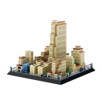 Ensemble de blocs de construction d'architecture urbaine, projet de construction MOC complexe, briques à emboîtement précis pour adultes, cadeau