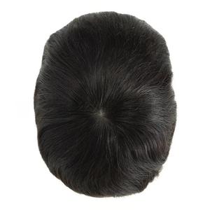 Sistema di Sostituzione <span class=keywords><strong>Capelli</strong></span> Durevole da <span class=keywords><strong>6</strong></span> Pollici con <span class=keywords><strong>Base</strong></span> in Seta e Pizzo Frontale, Toupet in <span class=keywords><strong>Capelli</strong></span> Indiani, Protesi Capillare Professionale per Uomini - Product Image 4