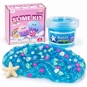 Kit de slime éducatif amusant et écologique, pâte à modeler colorée, crème glacée Kawaii, jouet créatif en vrac pour enfants - Product Image 1