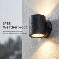 Applique murale LED extérieure en aluminium, personnalisée, testée 72 heures en spray salin, étanche 2 ans, 85-265V, durée de vie 50 000 heures