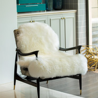 Tapis en peau de mouton blanc à poils longs, doux et moelleux, grande taille, pour chambre à coucher, décoration intérieure, économique