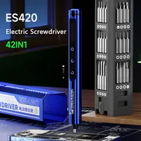 Tournevis électrique MECHANIC ES360 ES420, 5 vitesses, LED, double mode, pour réparation de téléphones et d'ordinateurs, outils de réparation de téléphones portables