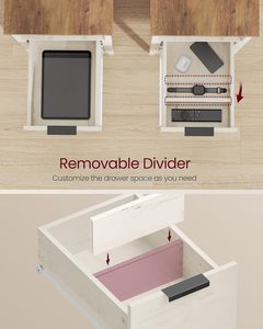 <span class=keywords><strong>Table</strong></span> d'appoint <span class=keywords><strong>de</strong></span> style farmhouse avec station <span class=keywords><strong>de</strong></span> charge, <span class=keywords><strong>table</strong></span> <span class=keywords><strong>de</strong></span> <span class=keywords><strong>chevet</strong></span> fine à 2 tiroirs pour entrée ou salon étroit - Product Image 6
