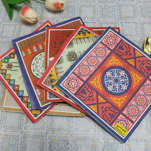 Printed Paper Napkins 330mm Square Disposable For Wedding Birthday Party Premium Quality Colored Design - Product Image 4