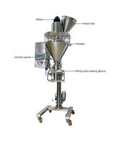 Machine de remplissage semi-automatique à vis sans fin de haute précision pour poudres, avec micro-dosage et convoyeur à vis, pour l'emballage en sacs