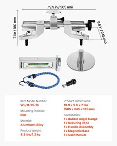 Adaptateur magnétique et à pince pour jauge de carrossage précise, compatible avec les jantes de 11 à 25 pouces pour voiture, camion, SUV, <span class=keywords><strong>moto</strong></span> - Product Image 6