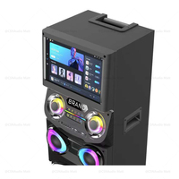 Système de karaoké tout-en-un CSN-1099 avec écran intégré et microphones sans fil, haut-parleur Bluetooth sur chariot
